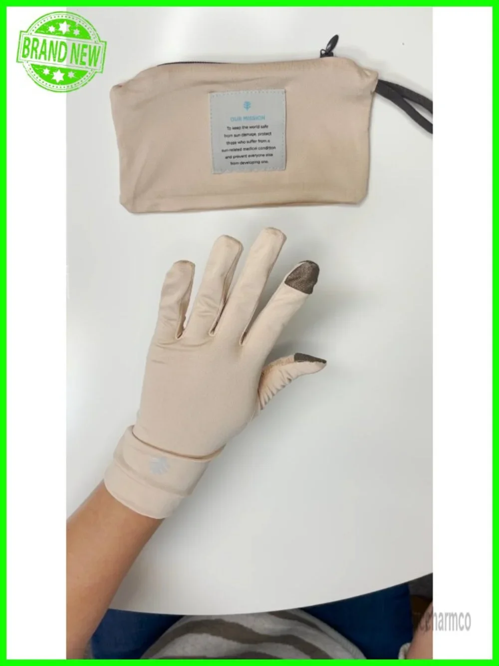 UPF 50+ Full Finger UV Sun Gloves with Touchscreen Compatibility and Silicone